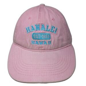 Kaufman Baseball Cap Pink One Size Hanalei Hawaii Est 1959 Strapback Hat